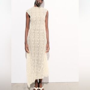 Zara asymmetrical lace dress